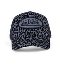 Blueberry Cheetah Velvet Trucker Hat