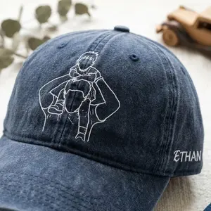 Custom Dad Hat, Personalized Grandpa Cap, Embroidered Papa Dada Gift, Custom Name Cap for Him, Distressed Cotton Hat, Fathers Day Gift