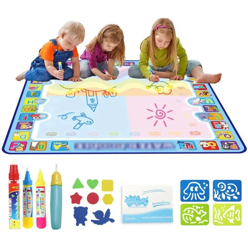 Extra-large Magic Water Drawing Mat Montessori Toy Learning Mat for Writing and Drawing, Reusable Doodle Painting Toy