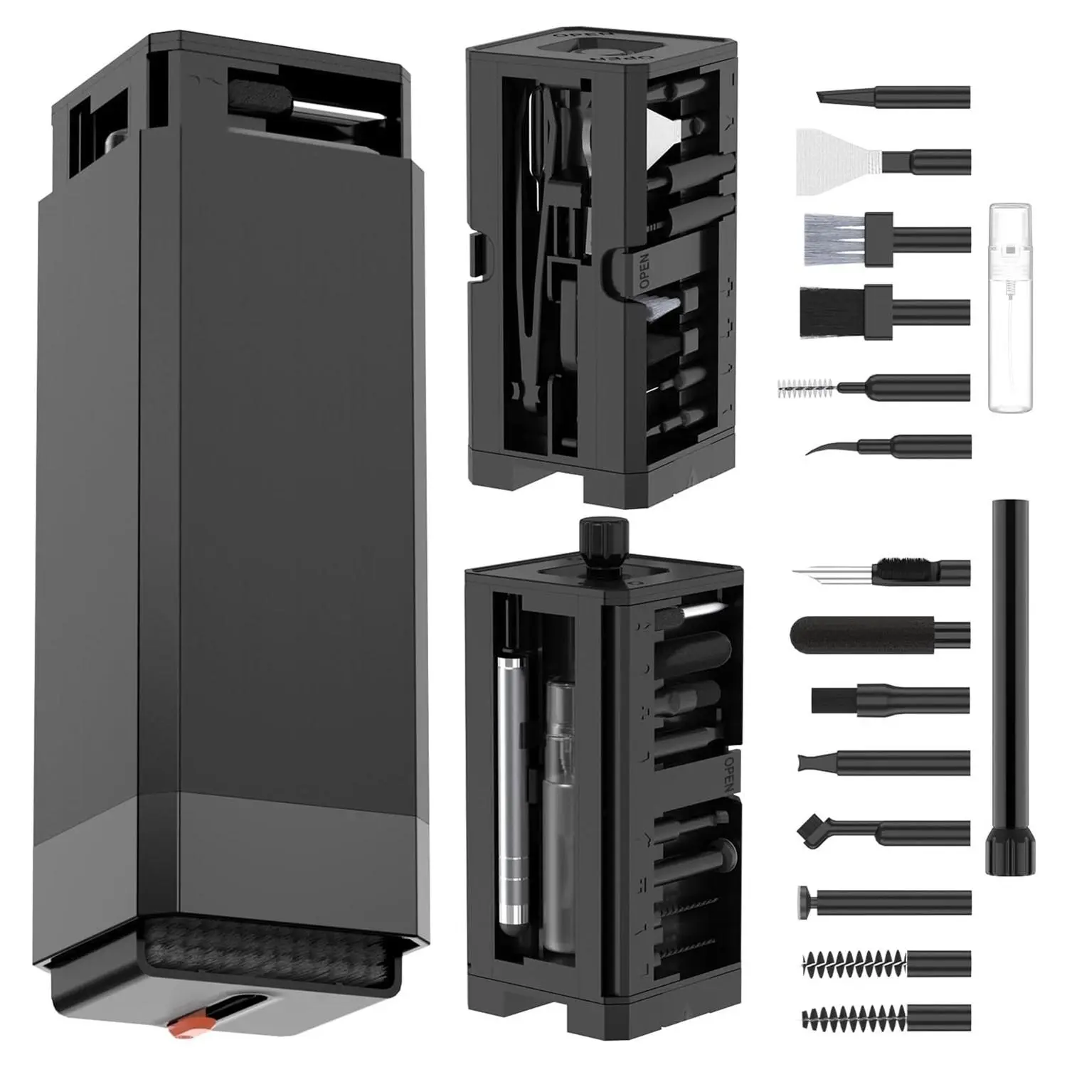 32-in-1 Digital Cleaning Kit, Multifunctional Phone Cleaning Kit, Screen Cleaner, Port Cleaning Brushes, Keycap Puller, Phone Maintenance and Cleaning Tools, Camera, Cleaning Tool Set