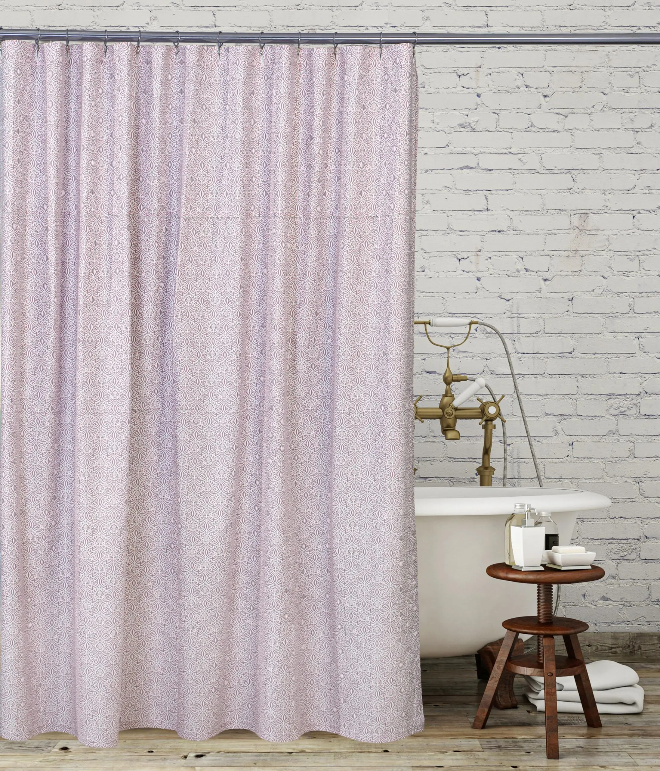 Threadmill Home Linen 72x72in Linen Cotton Shower Curtain - Home Bathroom Shower Curtains, Expertly Woven, Elegant, Hotel Quality, Water Resistant, Machine Washable, Shape Retaining, 72X72 Inches, Shape‑Hold Fabric