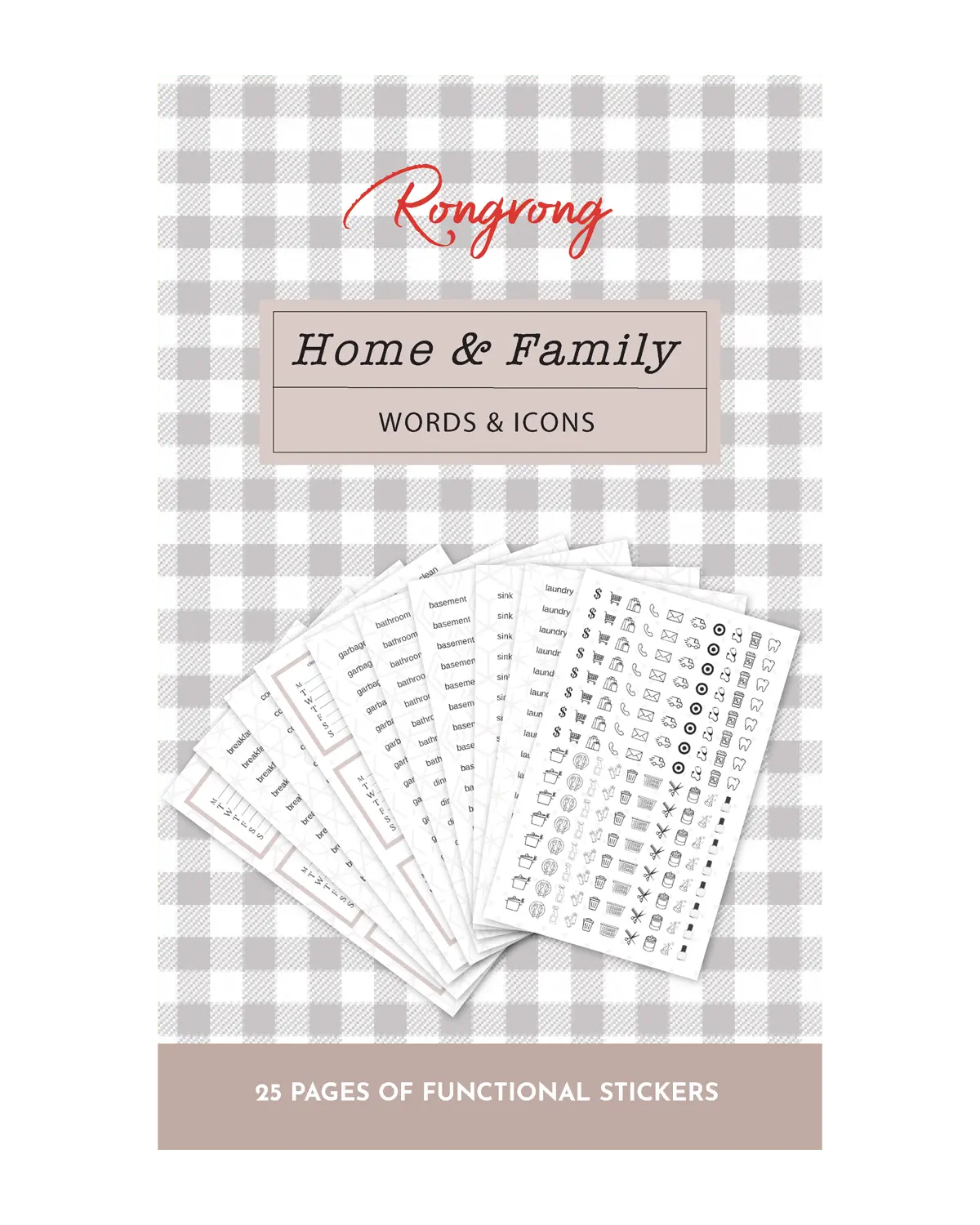 Home & Family Planner Sticker Book | Household Words & Icons for Planners and Journals