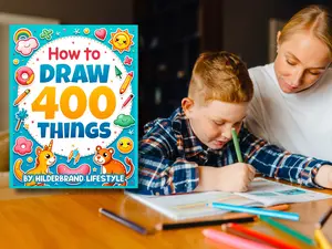 How to Draw 400 Things - Beginner-Friendly Drawing Book for Kids Teens and Adults with 4 Easy Steps per Drawing US Letter Size 582 Pages