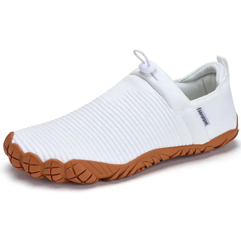 Unisex Minimalist Slip-On Swimming Shoes for Women-Men - Sporty Water Aqua Shoes with Barefoot Rubber Grip, Fabric Construction, All Seasons Hiking Travel Essentials