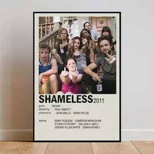 Shameless TV Show Poster, Gallagher Family Wall Art,Minimalist Tv Series, Vintage Retro Art Print, Wall Art Print, Mid century modern,Tv Series Poster,