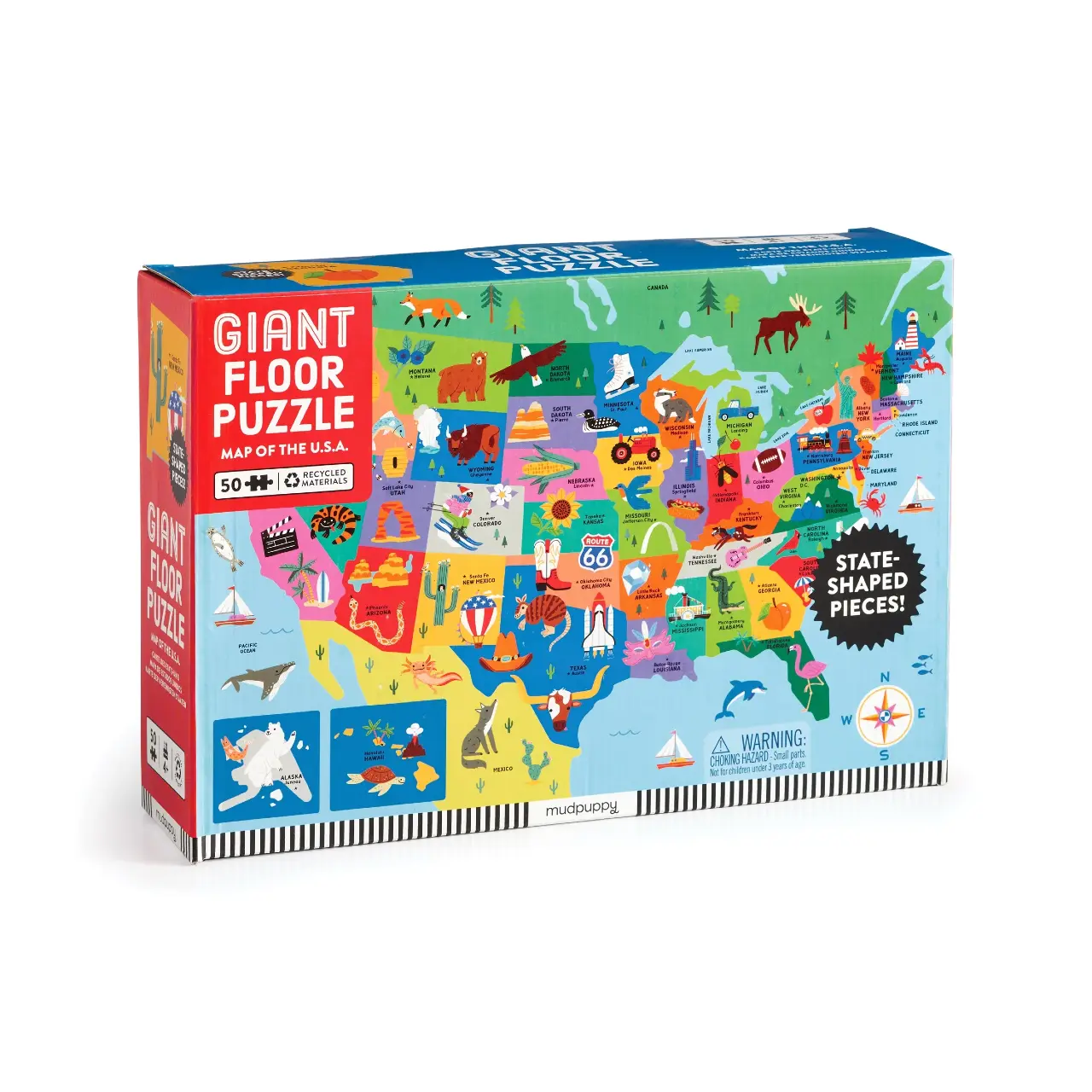 Map Of The USA Giant Floor 50 Piece Jigsaw Puzzle Map Of The USA Giant Floor 50 Piece Jigsaw Puzzle