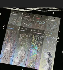 Aurora Silver Foil Line Sticker - Transmutation, Fireworks, Starburst & Ice Clear Options for Decorative Use with Crafting Fun