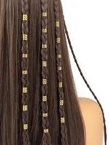 40pcs Alloy Hair Jewelry for Braids, Multi-Style Hair Cuffs, Adjustable Braids Rings, Non-Piercing Ear Clips for Women & Girls Seasons