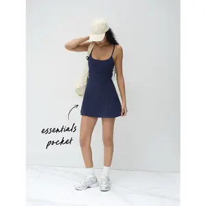 Cider CIDERAIRY™ Scoop Neckline Solid Pocket Active Skort