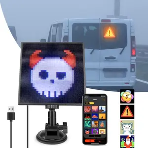 USB Rechargeable Smart LED Pixel Advertising Display Screen, APP Programmable Scrolling Sign, Car Logo Light, Indoor Wall Decoration Light