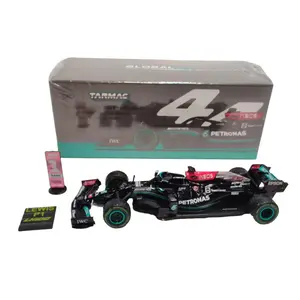 Tarmac Works 1:64 Mercedes-AMG F1 W12 E Performance Scale Diecast Model Car with 100th Win Board & Race Winner Board T64G-F037-LH3
