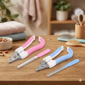 Pet Nail Clipper with LED Safety Light, Non-Slip Ergonomic Design, Detachable Blades & Lock Feature. Prevent Overcutting for Cats, Dogs, Rabbits, Small Pets Like Guinea Pigs, Hedgehogs. Durable Stainless Steel Grooming Tool.