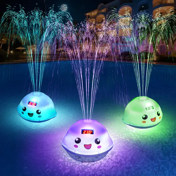 ABS Whale Shape Sensory Bathtoy Sprinkler for 0-3 Year Olds - Portable Bubbler, Thermometer, Temp Alarm, Backlit Display, LED Lights, Rechargeable Battery-Operated, Fountain Mode, Pool Use (Batteries Not Included)