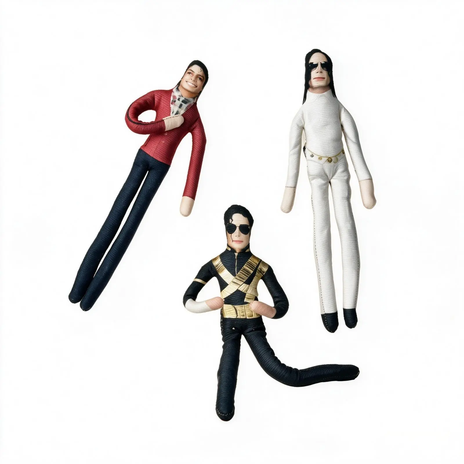 Michael Jackson Inspired Plush Car Dashboard Doll, Poseable Figure with Flexible Joints, Auto Interior Decoration Accessory, King of Pop Fan Gift,Easter Basket Christmas Stocking Birthday Gifts