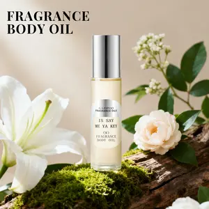 Water Lily Floral Scented Rollerball Perfume Oil, Floral Fragrances, Lotus Rose Peony Amber Musk, Boost Confidence Shopping Social Office, 10ML Single Pack
