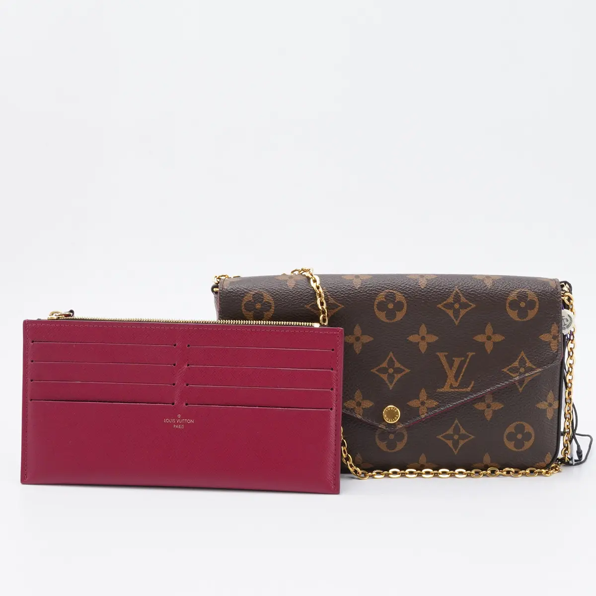 Pre-owned Louis Vuitton PVC Crossbody Bags Felicie Pochette Monogram Canvas Crossbody Bag cj8012