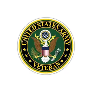 United States Army Veteran Sticker, Vinyl Decal for Car, Truck, and Van, Waterproof Decal for Water Bottle