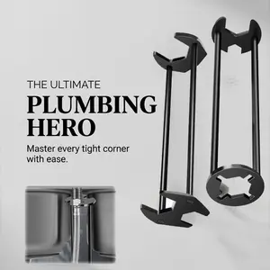 All-in-One Multifunctional Sink Wrench with 360° Rotating Head, Universal Plumbing Tool for Faucet & Pipe Repair, High Strength Alloy Steel for Professional & DIY Use