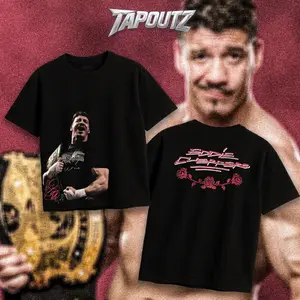 TAPOUTZ Eddie Guerrero Latino Heat Heavy Cotton WWE Double Sides Unisex T-shirt For Wrestling Fan Viva La Raza Apparel Menswear Womenswear Gift For Fans DTG Breathable Printing Classic Soft