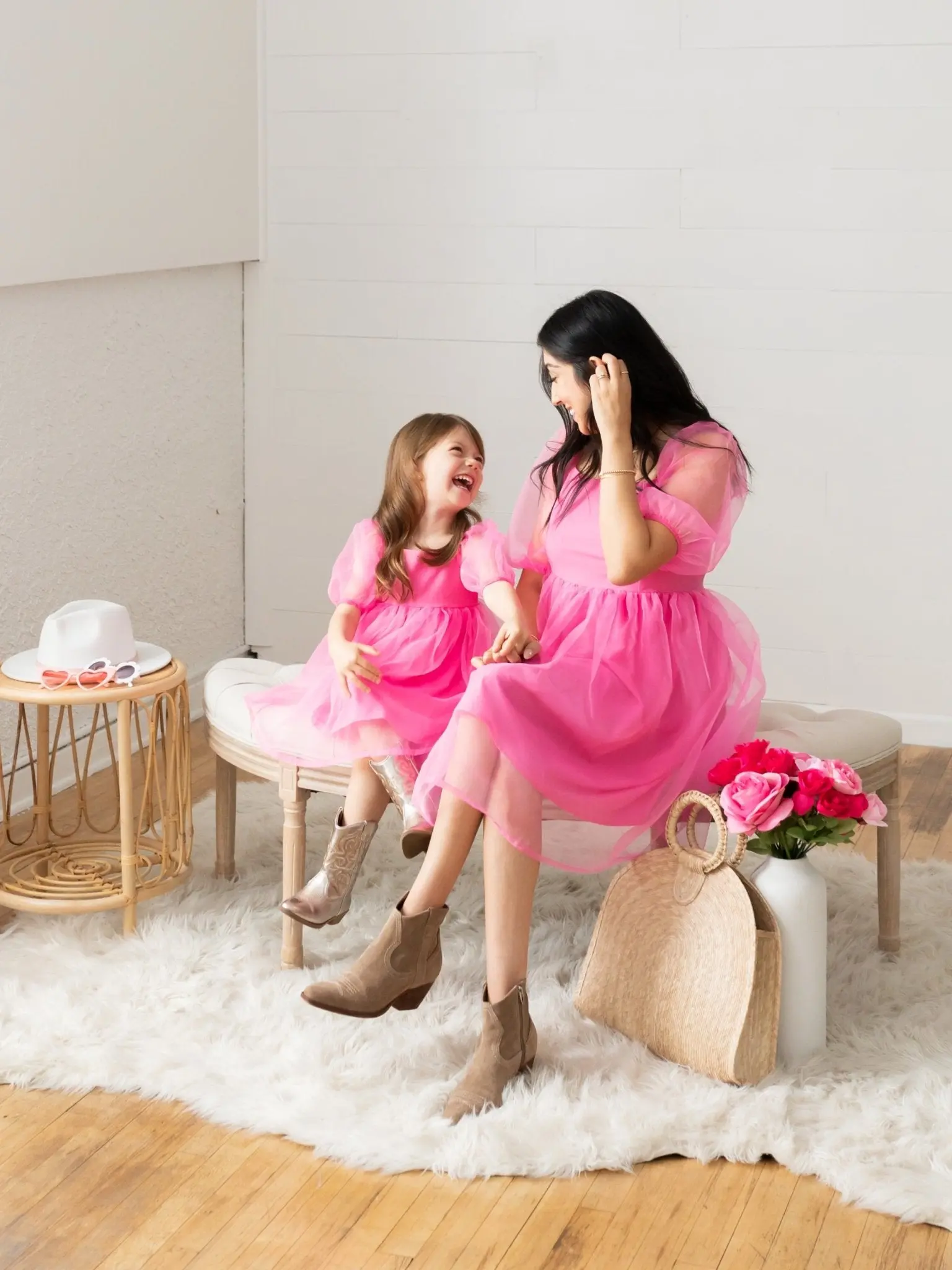 Hot Pink Babydoll Mommy and Me Dresses - TikTok Shop