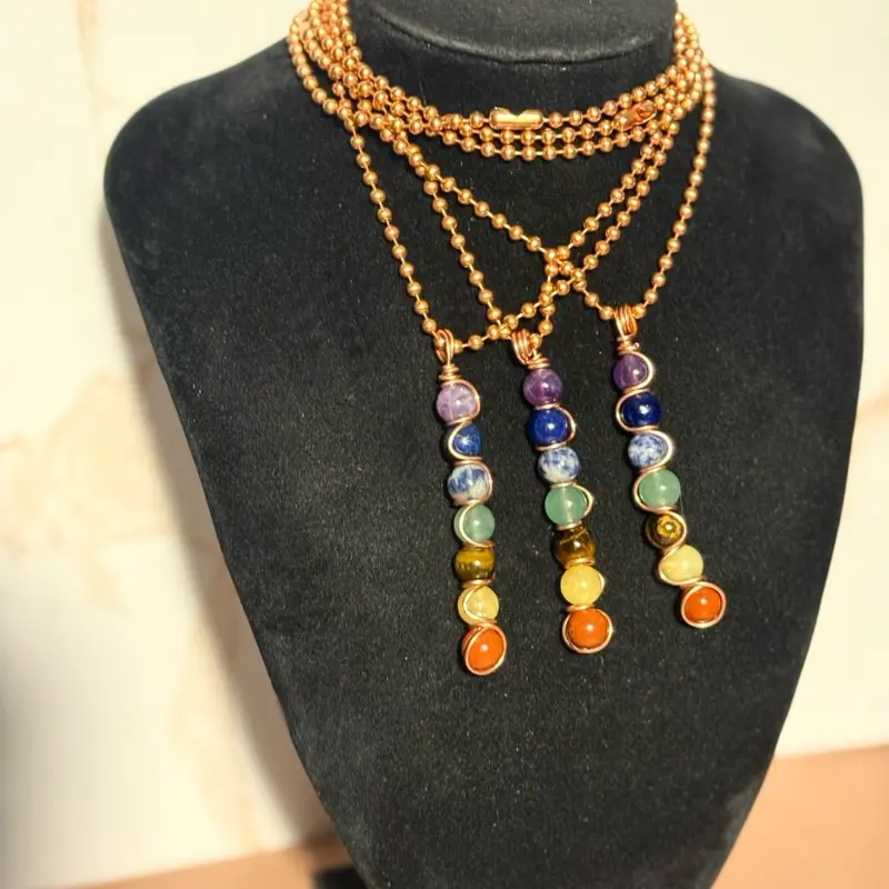 Chakra copper necklace