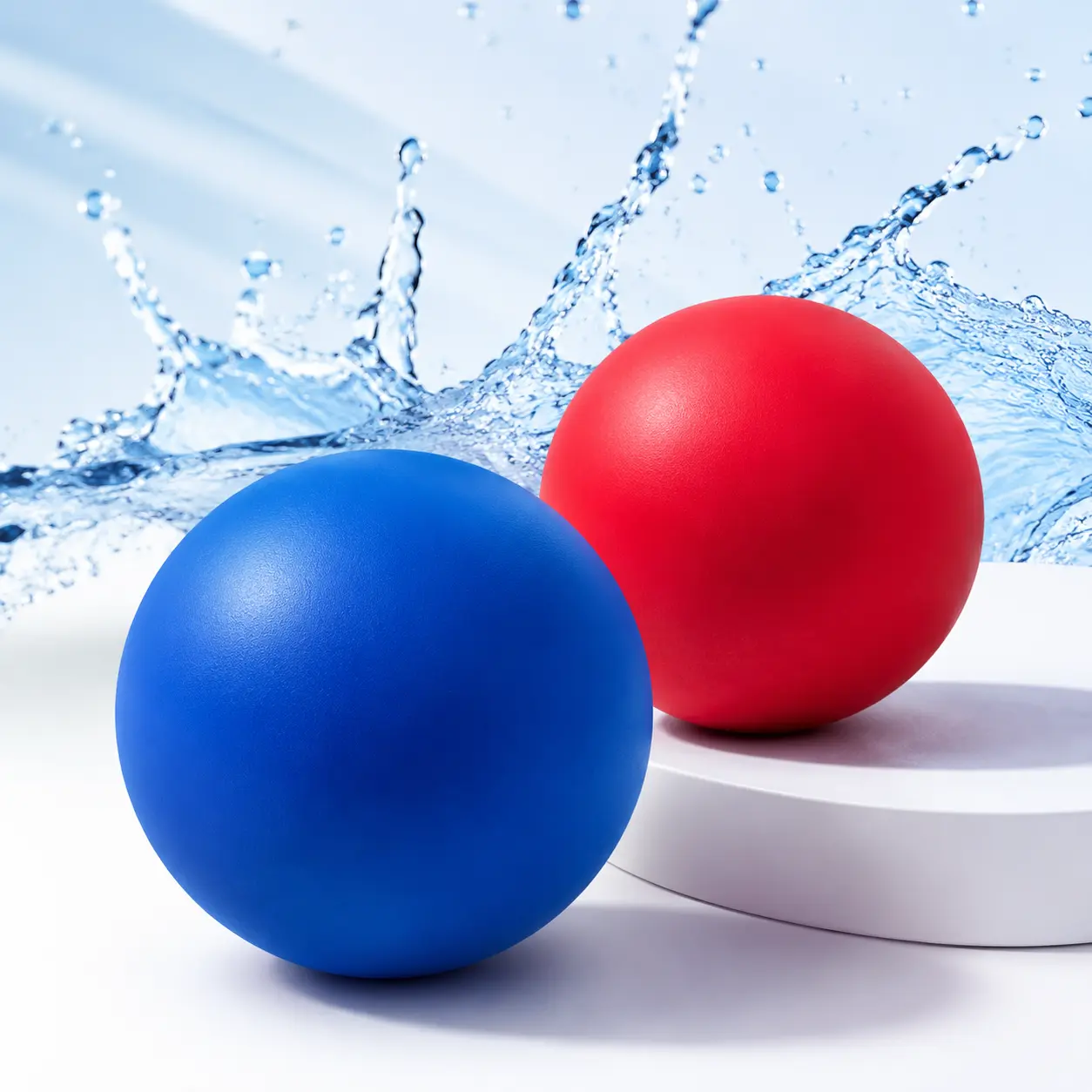 2-Pack High-Density Massage Ball Set, Hockey Puck Design for Deep Tissue Trigger Point Therapy, Muscle Relief & Arch Support