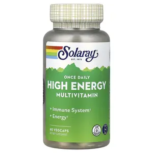 Solaray Once Daily High Energy Multivitamin, Iron Free, 60 VegCaps
