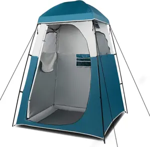 VINGLI 6.7FT Shower Tent, Changing Room Tent for Portable Toilet, with Mesh Floor and Carrying Bag, Lightweight & Sturdy, Perfecr for Camping, Boat, Dressing Outdoor or Indoor