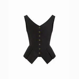 Cider 100% Cotton Sweetheart Ruched Peplum Hem Top