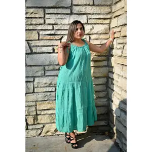 Earth Goddess Cotton Summer dress - 100% cotton dress - Summer cotton dress