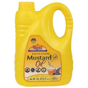 Rani Mustard Oil (Kachi Ghani) 67.6 Ounce (2 Liter) NON-GMO | Gluten Free | Kosher | Vegan | 100% Natural