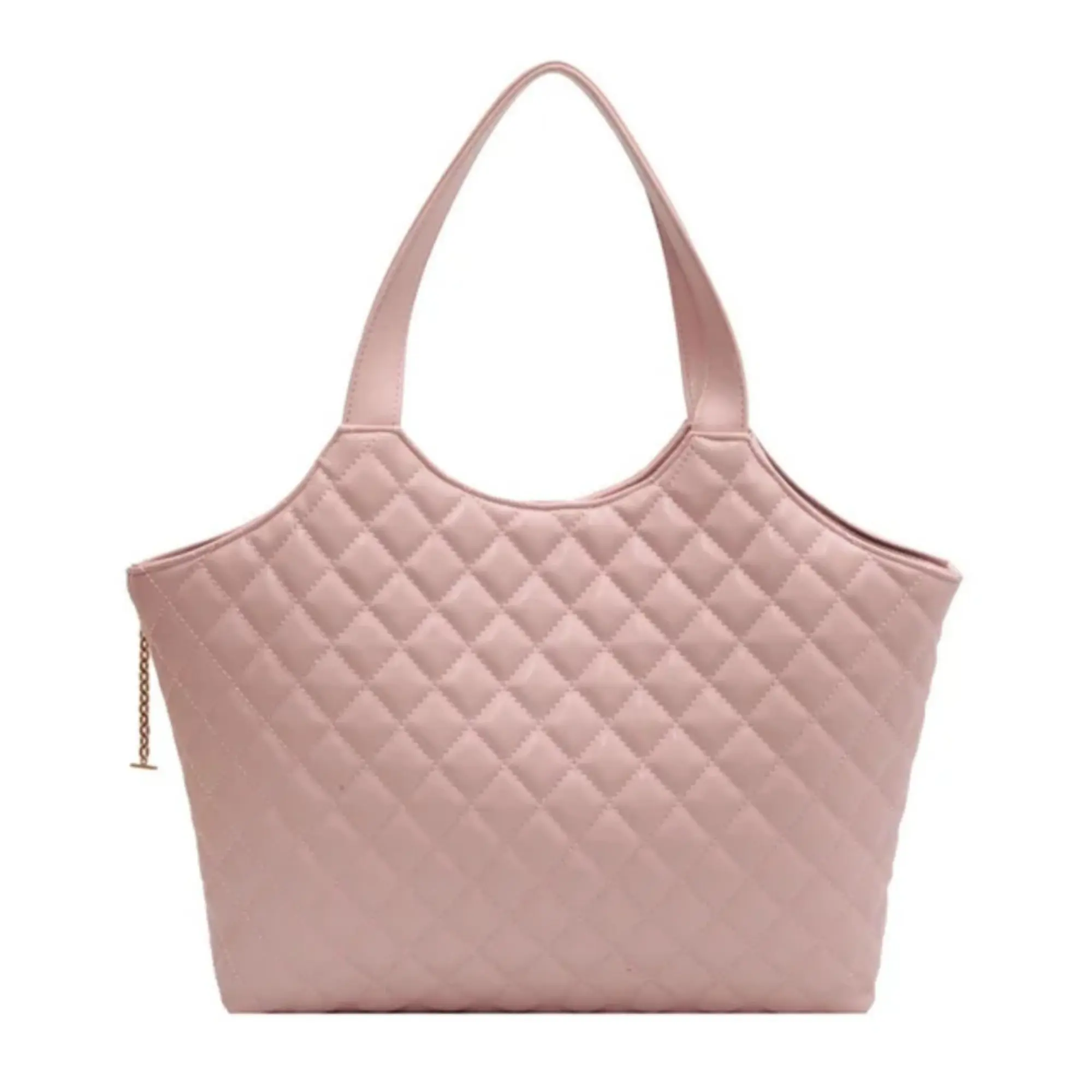 Women's Large Pink Luxe Tote Bag for Accessories