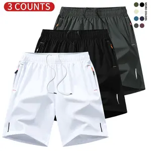 Men's Solid Color Drawstring Waist Sports Shorts, Summer Breathable Stretch Waist Athletic Shorts with Pockets, Casual Everyday Menswear, Regular Fit Comfortable Shorts with Pockets, Summer Men's Everyday Wear