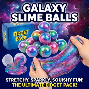 Amz Starry Sky Ball Crystal Slime and Slime Set, DIY Handmade Fluffy Slime, Low Boron Formula, Perfect for Creative Play
