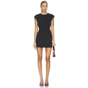EAVES x Jasmine Tookes Irene Classic Suiting Sculpted Mini Dress in Black