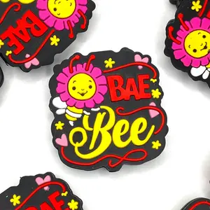 Bae Bee Silicone Focal Beads with a Bumblee Bee Theme - Beaded Pen Supplies DIY Crafting & Beading