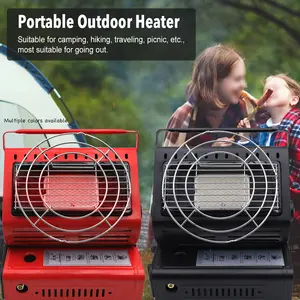 HTTMT Portable Outdoor Heater Red/Black, Dual Purpose Burner for Camping, Cooking, and Cooking Stove, Available in Multiple Colors