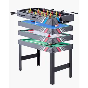 summervibes VEVOR 4-in-1 Combo Game Table Set, 48 Air Hockey Table, Multi Combination Table with Air Hockey, Pool Billiard, Foosball, Ping Pong, Pushers Pucks, Sports Arcade Table for Family Game Room Office, Family Games, Pusher Pucks