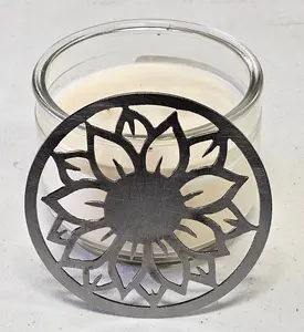 Helianthus Halo Candle Topper | Sunflower Metal Candle Lid | Floral Candle Accessory | Decorative Jar Candle Topper