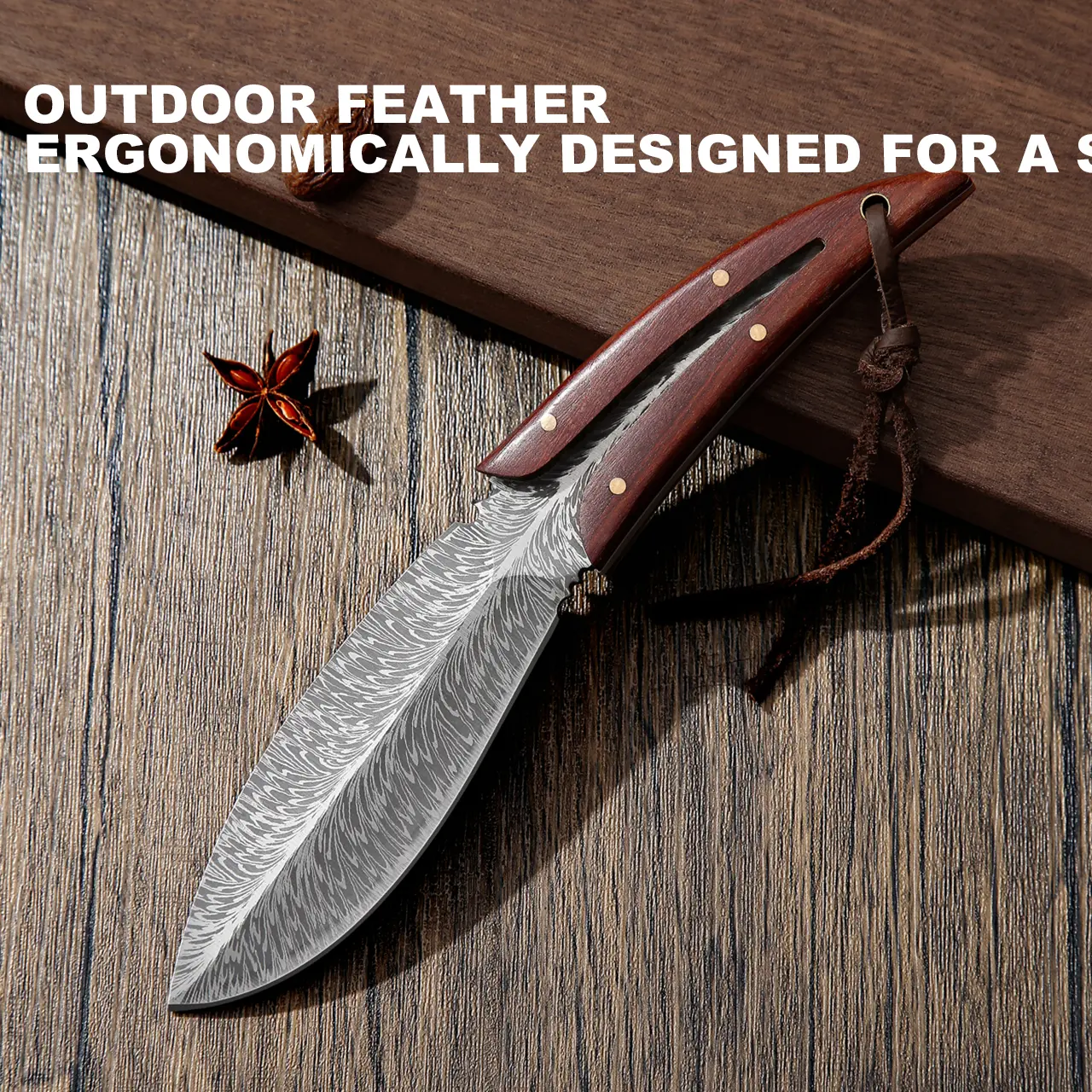 Exquisite multifunctional stainless steel fruit knife with protective leather case, suitable for home kitchen