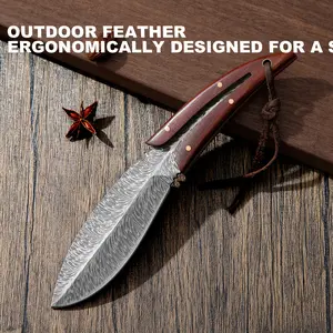 Exquisite multifunctional stainless steel fruit knife with protective leather case, suitable for home kitchen