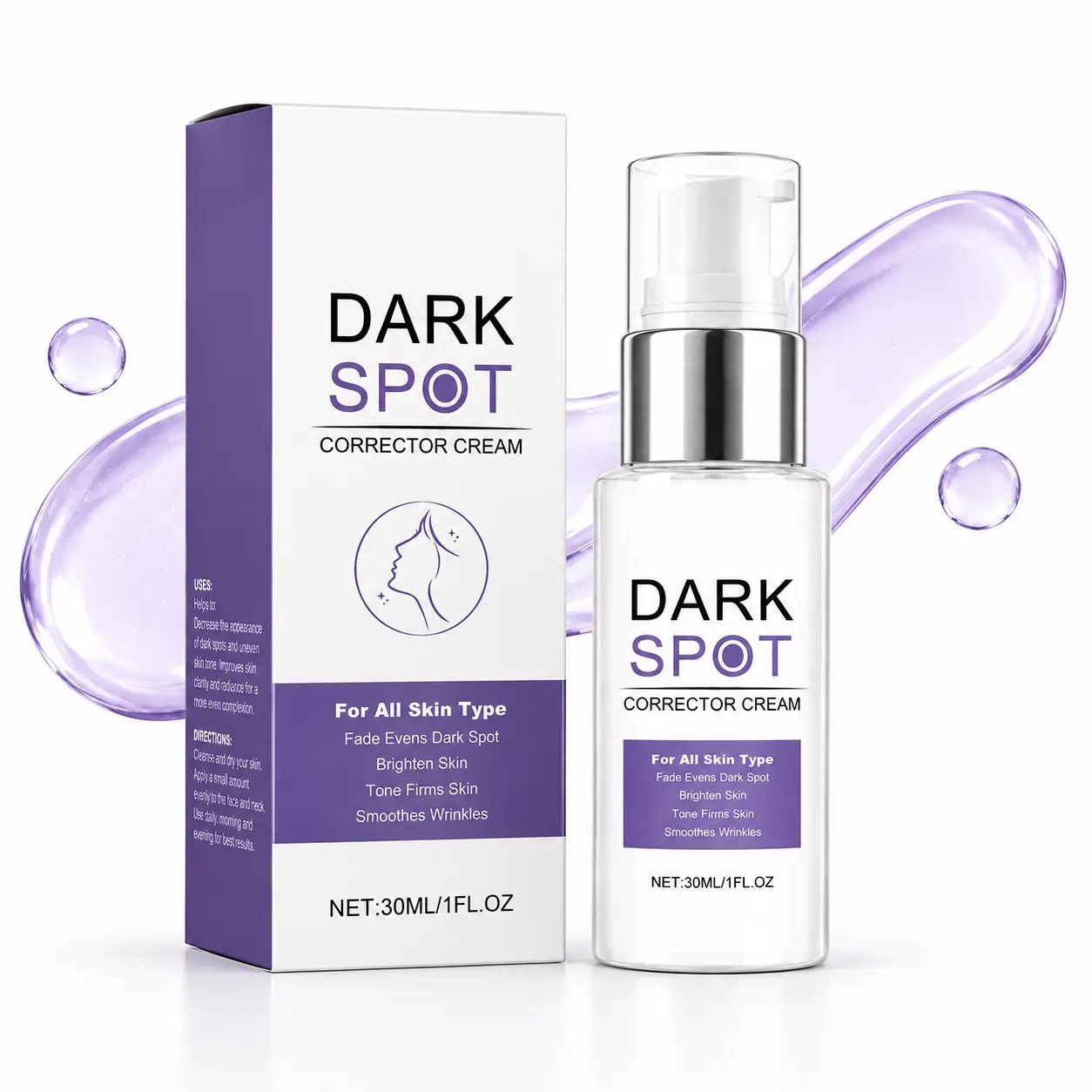Dark Spot Corrector Serum for Face, Brightening Niacinamide Serum for Uneven Skin Tone, Lightweight Glow Skincare for Daily Use