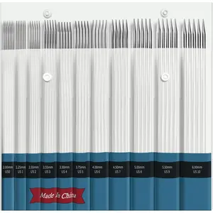Double-Pointed Knitting Needles Set 8 inches/20cm 55-Piece Multiple Sizes Ideal for Socks Hats Mittens Suitable for Beginners and Experienced Knitters