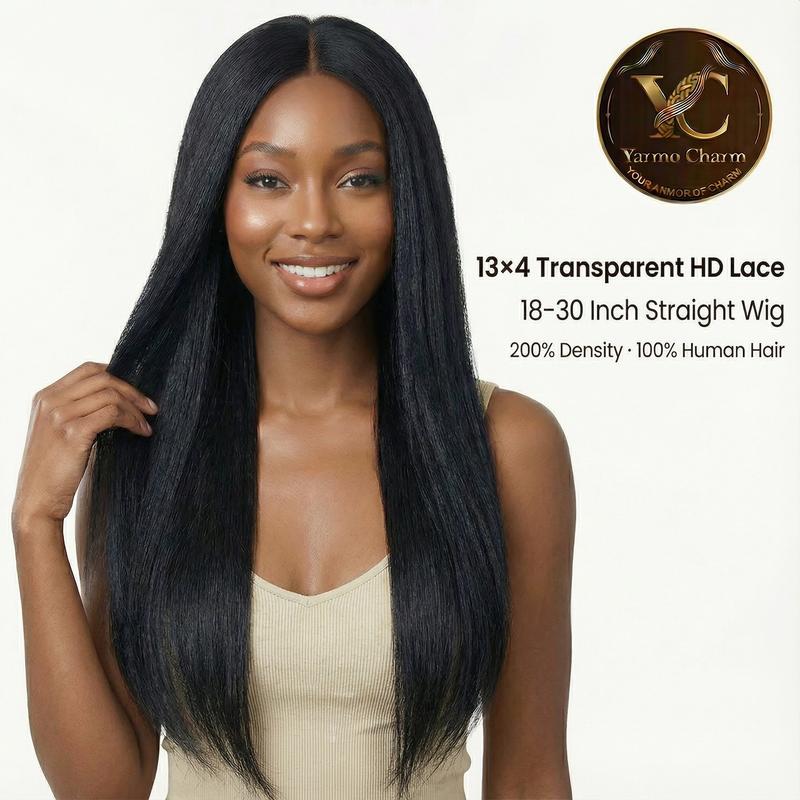 Yarmo Charm Straight 13x4 Transparent Lace Front Human Hair  display picture 3