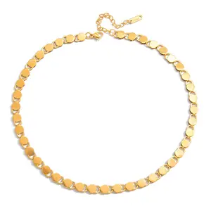 Coin Link Necklace Water Resistant