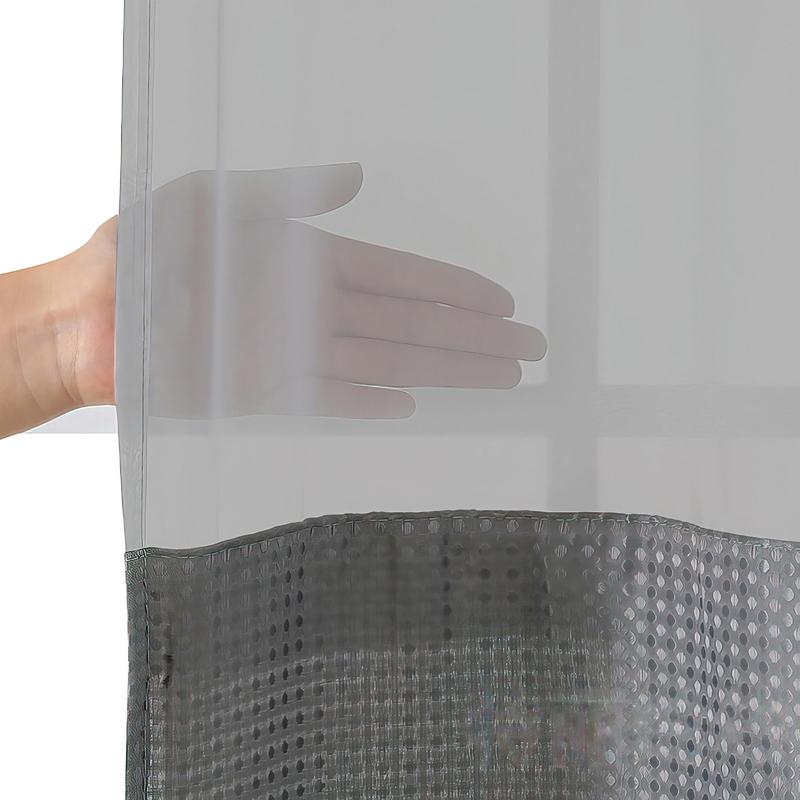 Waffle-Pattern Shower Curtain, Modern Waterproof Bathroom Curtain, Bathroom Accessory for Home, Hotel, Salon & Dormitory Decor #TOP PICKS