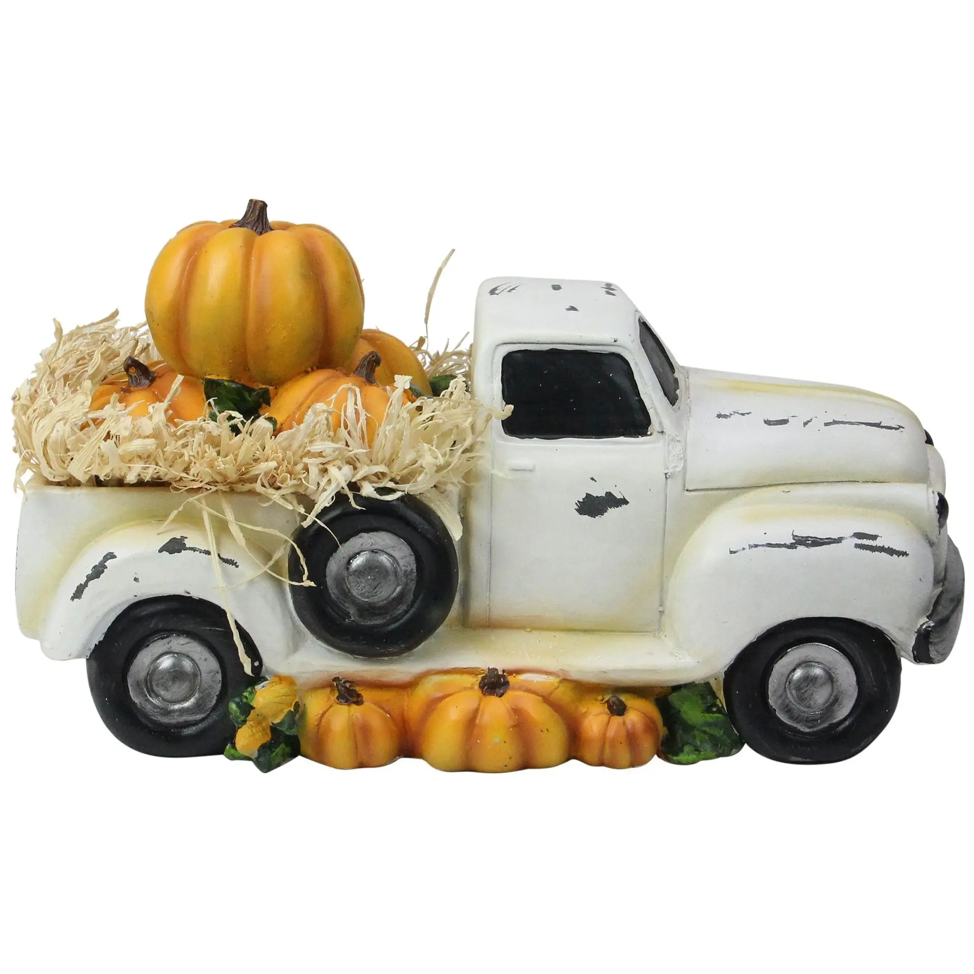 11.25" Truck Full of Pumpkins and Hay Table TopFigure