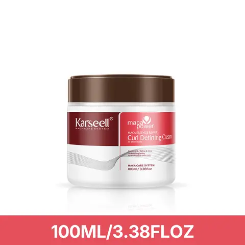Karseell Curl Defining Cream for Wavy, Curly and Coily Hair, Leave-In Styling Cream to Help Control Frizz, Define Soft Curls and Add Shine, 100 mL / 3.38 oz