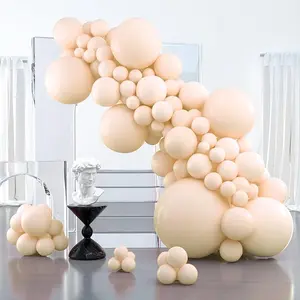 PartyWoo Pastel Orange Balloons 127pcs Different Sizes of 36 18 12 10 5 Inch Light Pale Orange Peach Latex Balloon Arch Kit Garland for Wedding Baby Shower Girl Birthday Party Decorations Orange-Q02