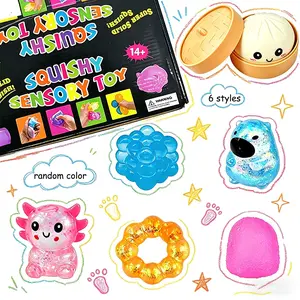 6pcs/set - Novelty and special style stress relief toy blind box, pressure resistant kneading, slow rebound kneading, suitable for studying and working at home, school, gatherings, parties and events, suitable for giving to family and friends